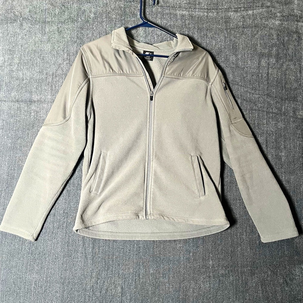 Starter Full Zip Jacket Pockets Stand-Up Collar Teens XL Gray Solid